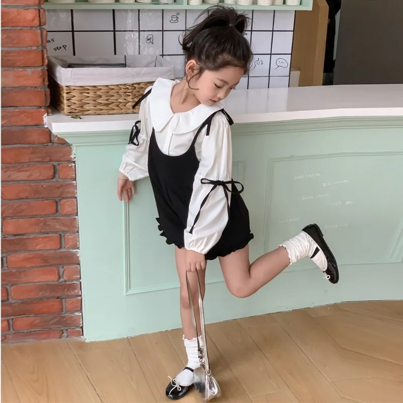 2024 New Girls Spring Autumn Two Piece Sets Top Shirt Turn-down Collar Strap Up Jumpsuit Loose Soft Fashion All-match Outdoor
2024 New Girls Spring Autumn Two Piece Sets Top Shirt Turn-down Collar Strap Up Jumpsuit Loose Soft Fashion All-match Outdoor