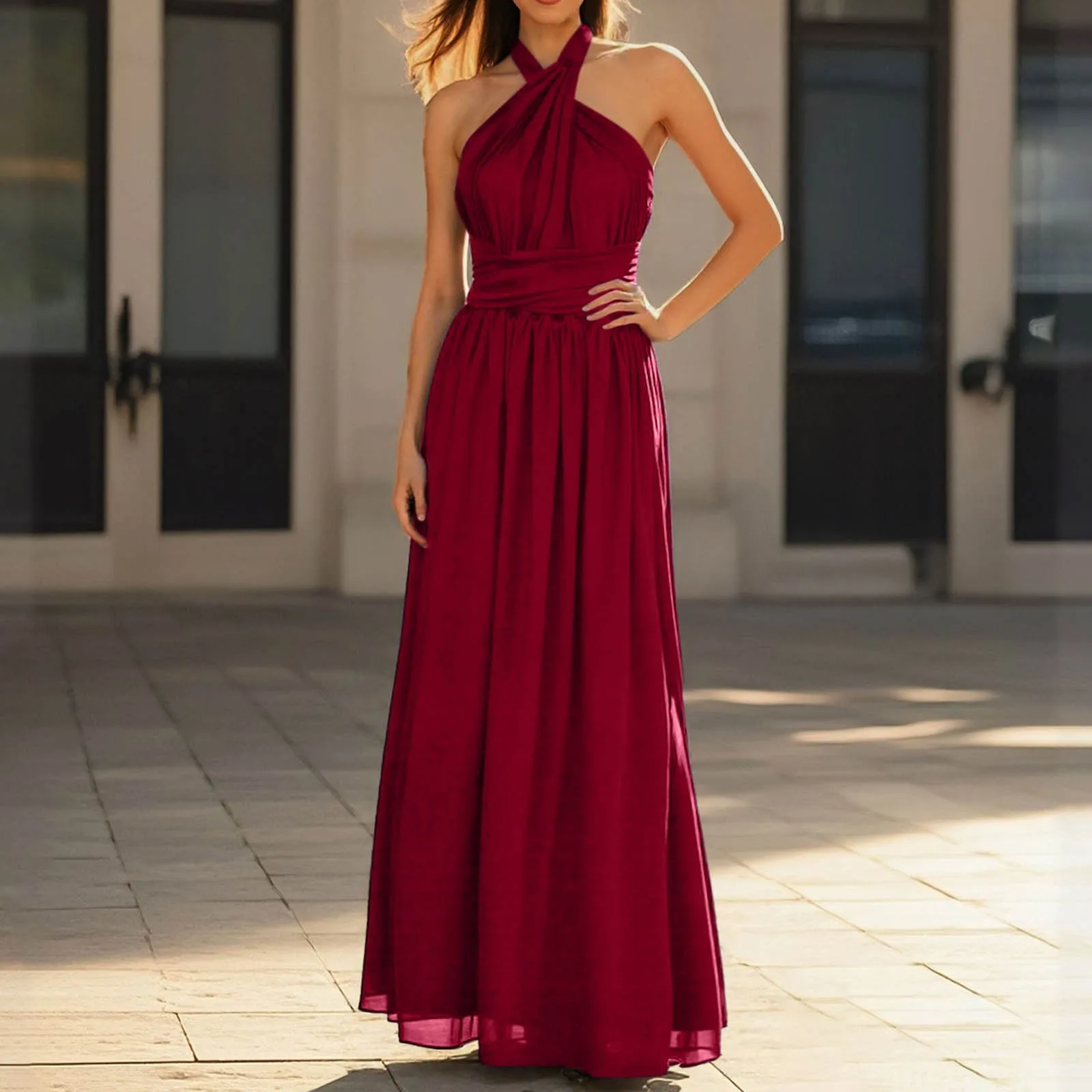 Backless Sexy Wedding Bridemaid Chiffon Dress for Women 2025 New Fashion Solid Color Sleeveless Prom Dress Female Night Wear
Backless Sexy Wedding Bridemaid Chiffon Dress for Women 2025 New Fashion Solid Color Sleeveless Prom Dress Female Night Wear