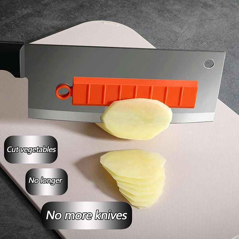 1PC Magical Potato Cutting Non Stick Knife Artifact For Home Kitchen Multifunctional Ultra-thin Stainless Steel Kitchen Supplies
1PC Magical Potato Cutting Non Stick Knife Artifact For Home Kitchen Multifunctional Ultra-thin Stainless Steel Kitchen Supplies