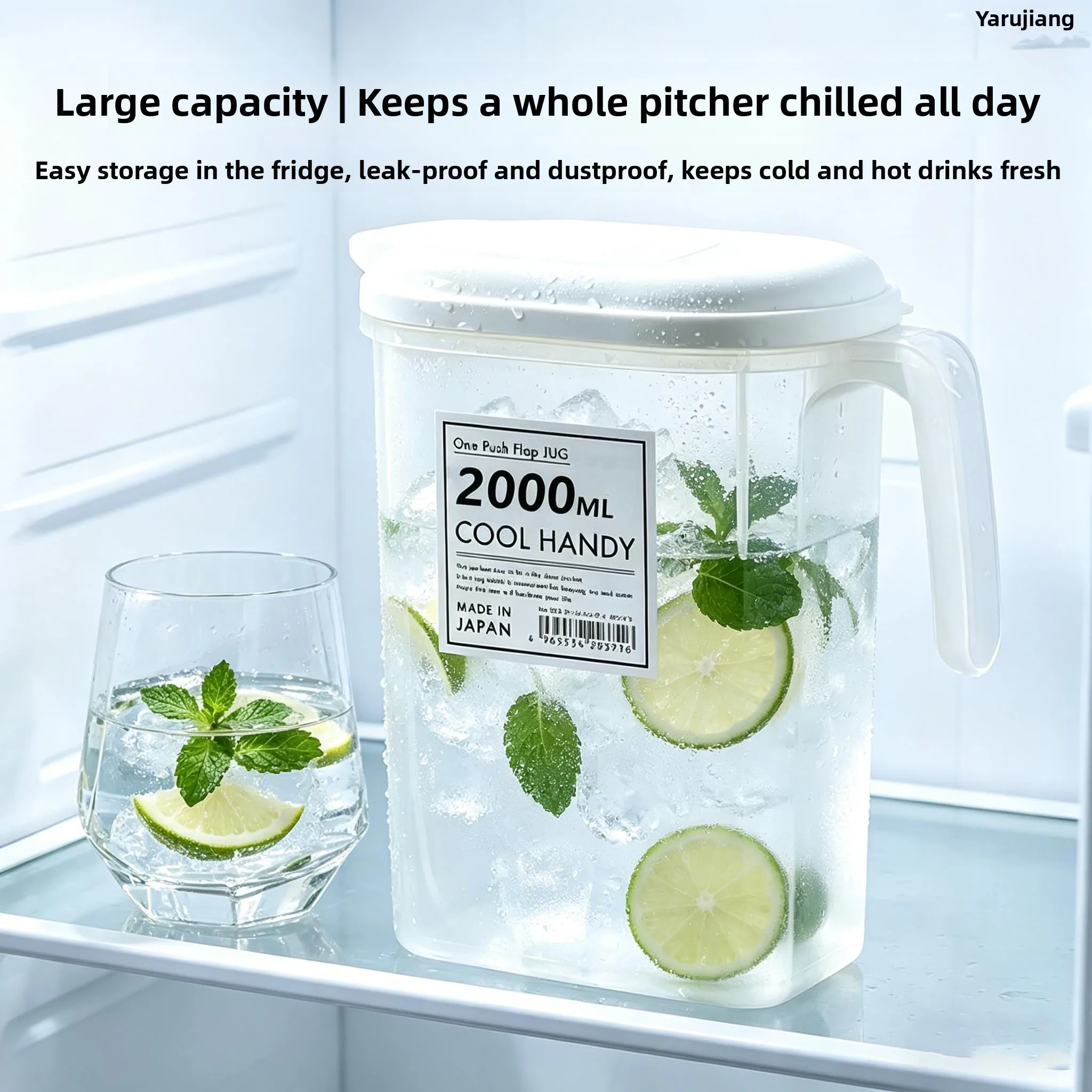 Large Capacity Cold Water Pot for Fridge Sealed Storage Juice Infusion Summer Home Use Heat Resistant Ice Water Bottle Plastic
Large Capacity Cold Water Pot for Fridge Sealed Storage Juice Infusion Summer Home Use Heat Resistant Ice Water Bottle Plastic