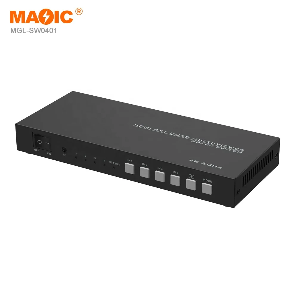 4K 60 Гц 4X1 HDMI четырехэкранный разветвитель Hdmi мультивидеры аудио-видео бесшовный переключатель экрана для дисплея ТВ-экрана
4K 60 Гц 4X1 HDMI четырехэкранный разветвитель Hdmi мультивидеры аудио-видео бесшовный переключатель экрана для дисплея ТВ-экрана