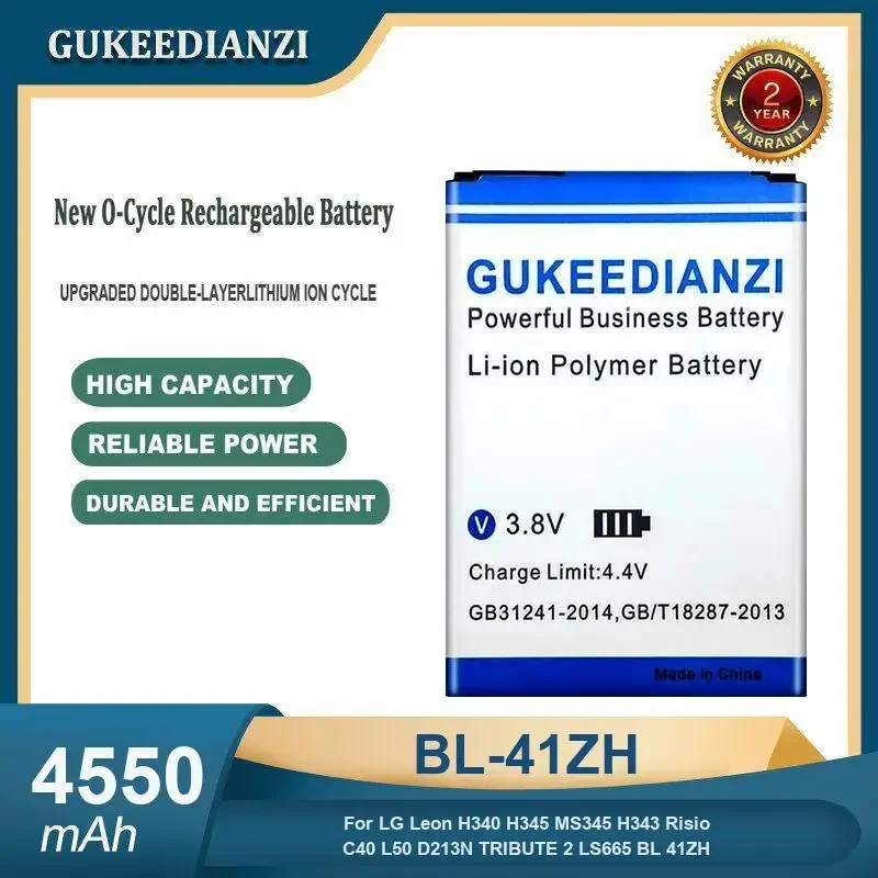 High Capacity 4550mAh BL-41ZH Mobile Phone Battery For LG Leon H340 H345 MS345 H343 Risio C40 L50 D213N TRIBUTE 2 LS665 BL 41ZH
High Capacity 4550mAh BL-41ZH Mobile Phone Battery For LG Leon H340 H345 MS345 H343 Risio C40 L50 D213N TRIBUTE 2 LS665 BL 41ZH