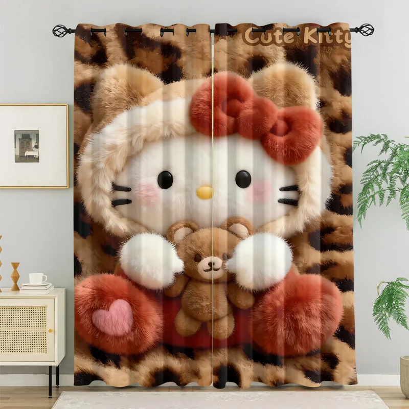 Sanrio Hello Kitty Leopard Print Plush Curtains Kawaii 3D Cute Bear Blackout Window Drapes Girls Bedroom 2 Panels Set Curtain
Sanrio Hello Kitty Leopard Print Plush Curtains Kawaii 3D Cute Bear Blackout Window Drapes Girls Bedroom 2 Panels Set Curtain
