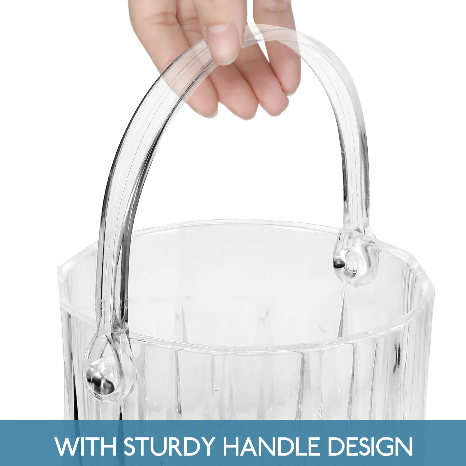 Transparent Ice Bucket Easy to Clean Household Bar Serving Snack Wine Bottle Ice Cube Storage Beer Bucket Storage Container
Transparent Ice Bucket Easy to Clean Household Bar Serving Snack Wine Bottle Ice Cube Storage Beer Bucket Storage Container