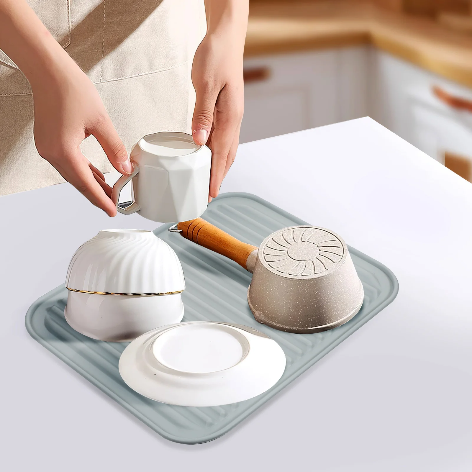 2 pcs Silicone Placemat Heat Resistant Table Mat Kitchen Trivet Anti-Slip Hot Bowl Holder Pad Insulation Protection Drying Rack
2 pcs Silicone Placemat Heat Resistant Table Mat Kitchen Trivet Anti-Slip Hot Bowl Holder Pad Insulation Protection Drying Rack