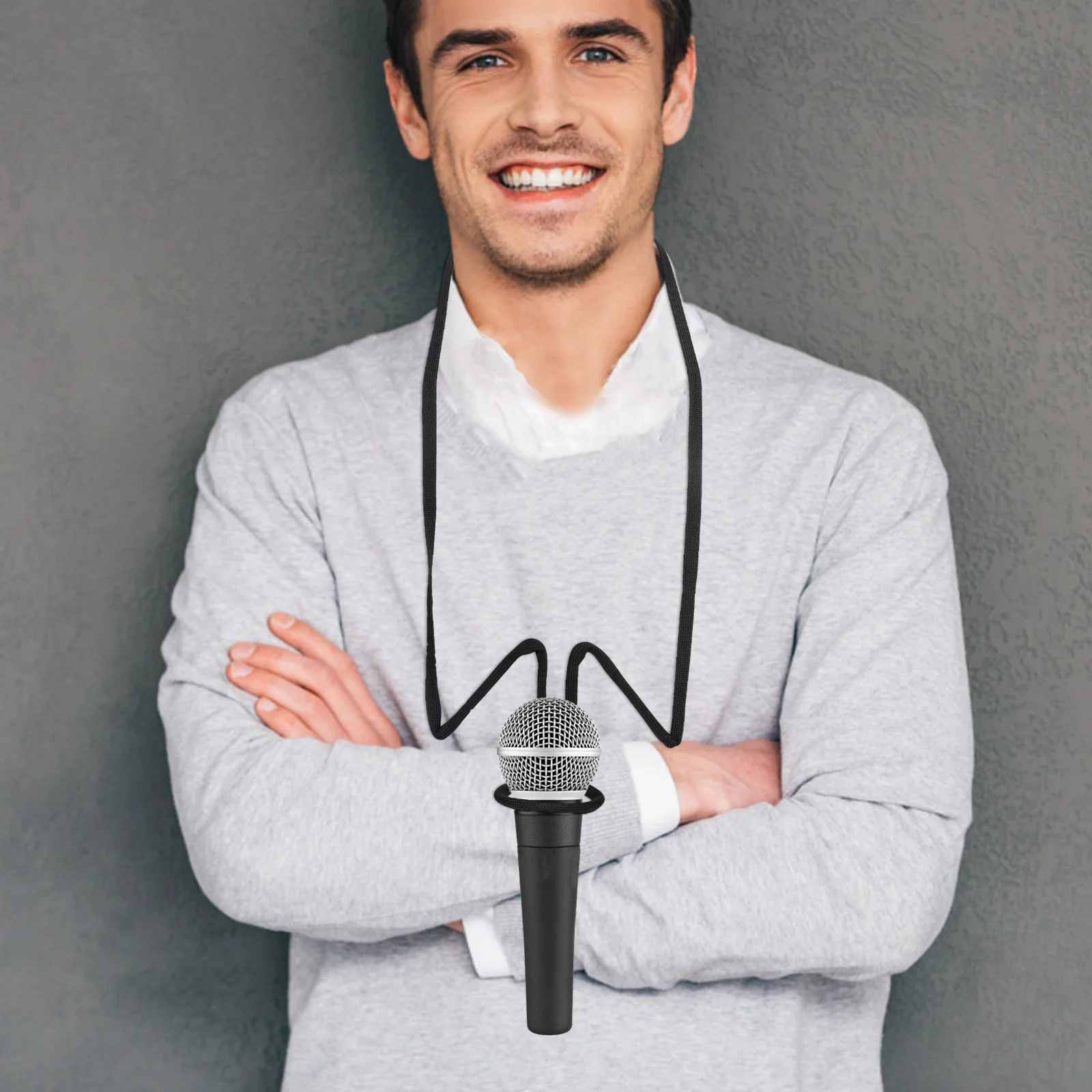 Adjustable Hanging Neck Microphone Holder Stable Metal Plastic Mic Holder for Practice Stage Use
Adjustable Hanging Neck Microphone Holder Stable Metal Plastic Mic Holder for Practice Stage Use