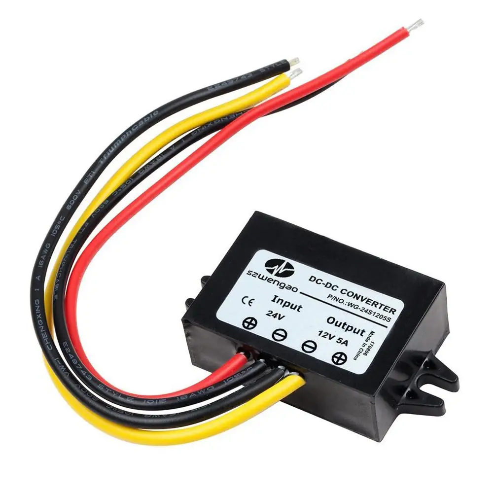 18-36V to 12V 5A Car Power Converter DC-DC Stabilizer Module Waterproof Compact Lightweight ABS Shell Over-Current
18-36V to 12V 5A Car Power Converter DC-DC Stabilizer Module Waterproof Compact Lightweight ABS Shell Over-Current