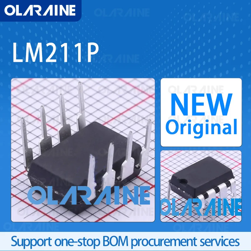 5/10/100Pcs LM211P DIP-8 original ic chip Analog comparators RoHS 1 Channel Vos - 3 mV Ib -75 nA
5/10/100Pcs LM211P DIP-8 original ic chip Analog comparators RoHS 1 Channel Vos - 3 mV Ib -75 nA