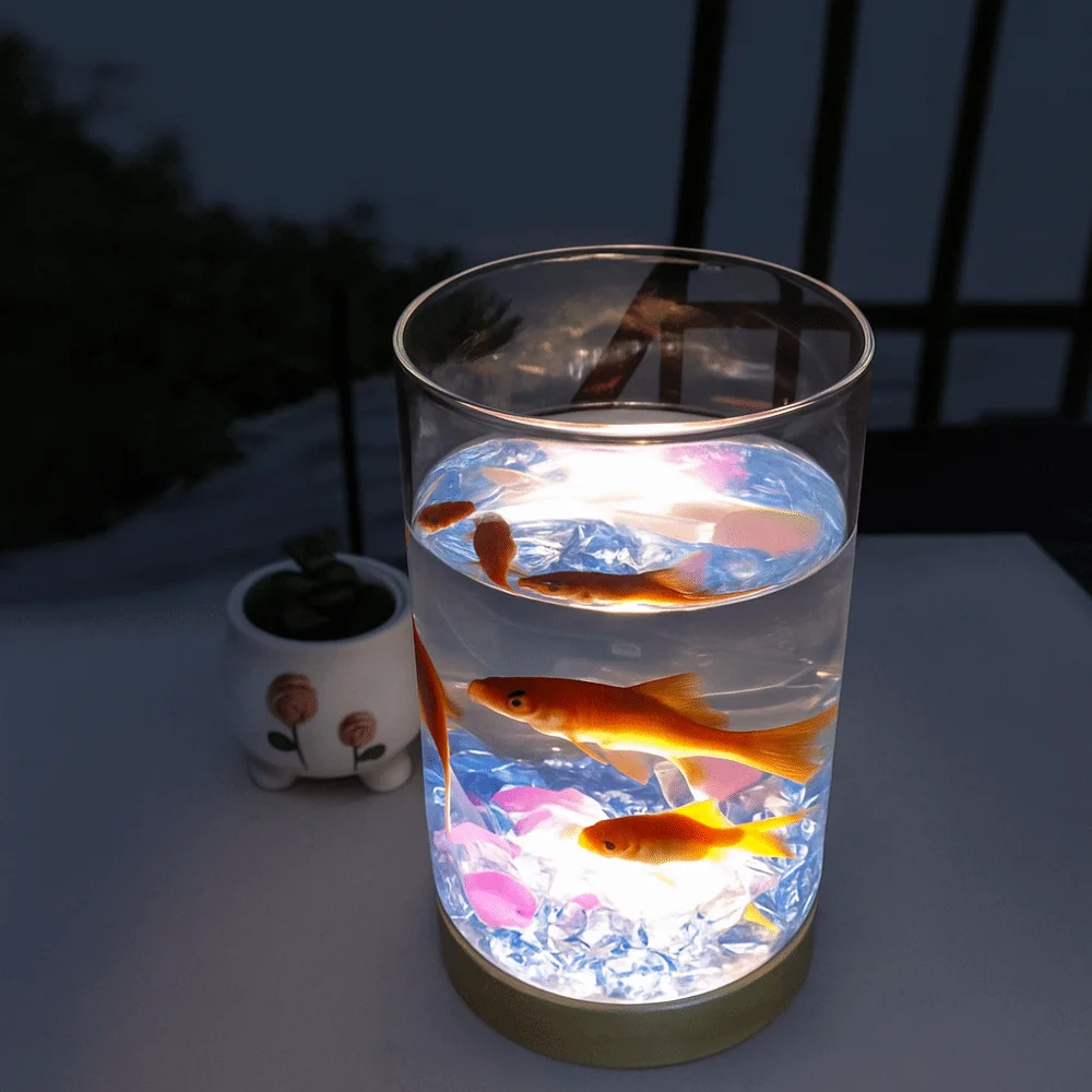 High Transparency Desktop Fish Tank Glass with Light Betta Fishtank with Base Round/Square Mini Landscaping Tank Goldfish Betta
High Transparency Desktop Fish Tank Glass with Light Betta Fishtank with Base Round/Square Mini Landscaping Tank Goldfish Betta