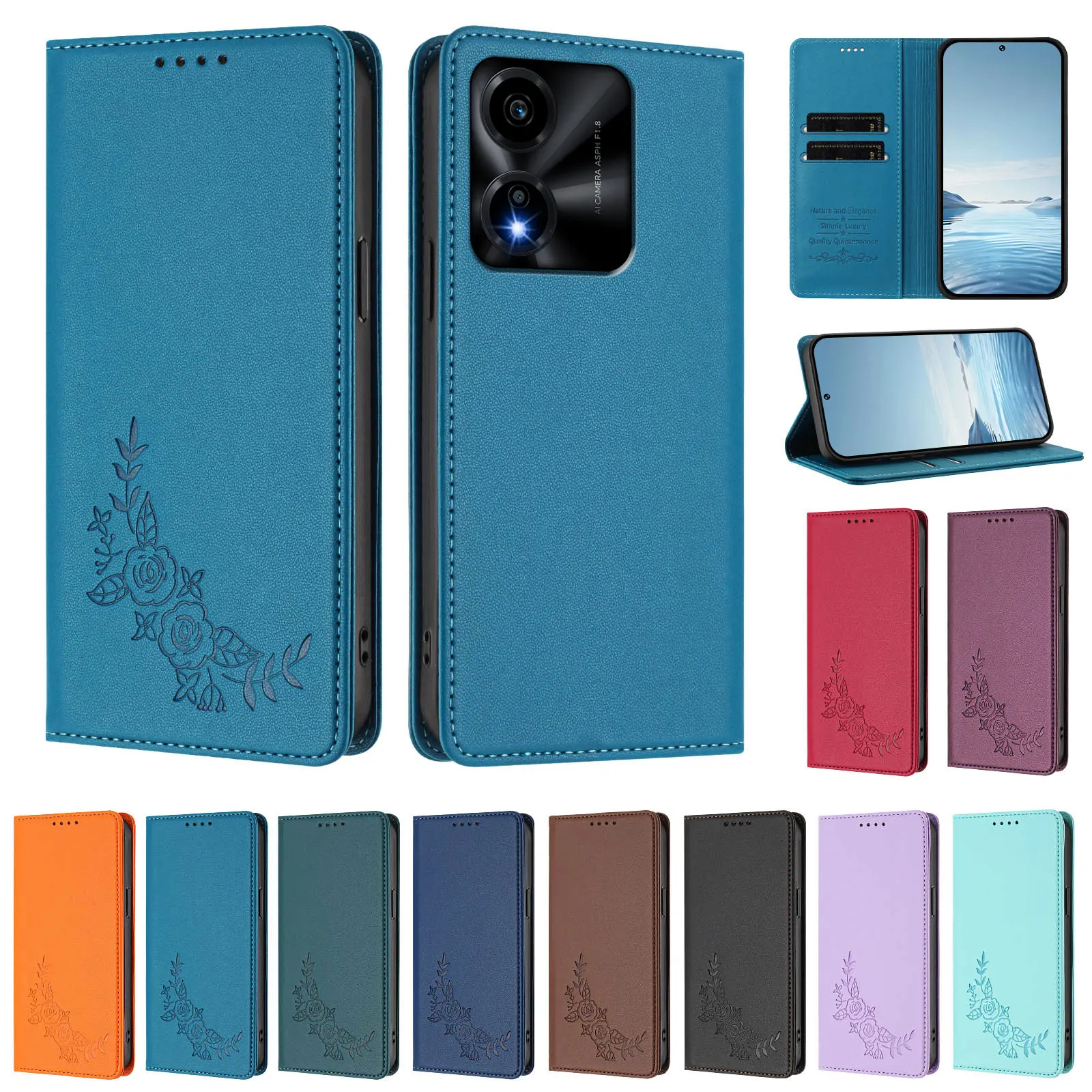 Magnetic Wallet Flip Leather Case on For Honor X5D X5C X5B Plus X6D X7D X8D X9D X9C Smart X8C X7C X6C X6B Flower Pattern Cover
Magnetic Wallet Flip Leather Case on For Honor X5D X5C X5B Plus X6D X7D X8D X9D X9C Smart X8C X7C X6C X6B Flower Pattern Cover