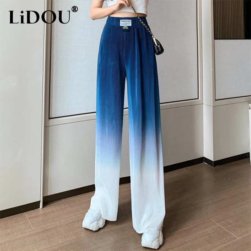 Spring Autumn Personality Street Style Gradient Casual Straight Pants Women High Waist All-match Tie Dye Wide Leg Trousers Femme
Spring Autumn Personality Street Style Gradient Casual Straight Pants Women High Waist All-match Tie Dye Wide Leg Trousers Femme