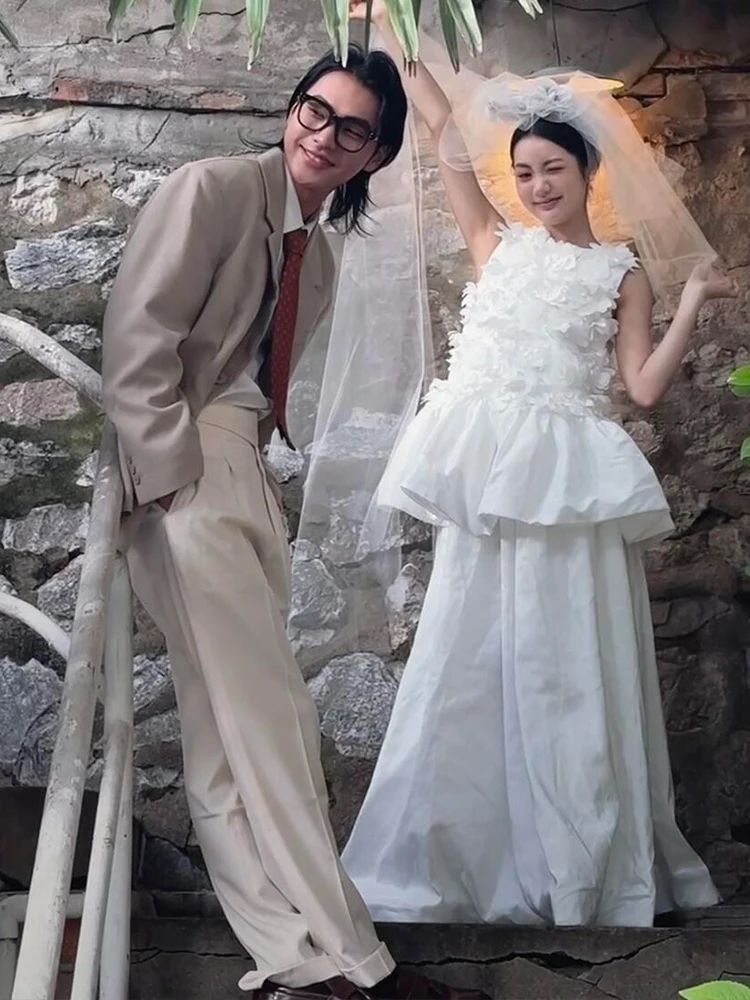 Wedding Dr Satin Surface Engagement Morning Robe White Color Floral Patterned mid Waist a Line Skirt Long Dr for Bride
Wedding Dr Satin Surface Engagement Morning Robe White Color Floral Patterned mid Waist a Line Skirt Long Dr for Bride