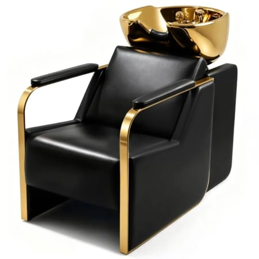 Shampoo Chair with Adjustable Neck Rest Durable Wash Chair with High-End Ceramic Shampoo Bowl, Retro Design, Easy-to-Clean, Pro
Shampoo Chair with Adjustable Neck Rest Durable Wash Chair with High-End Ceramic Shampoo Bowl, Retro Design, Easy-to-Clean, Pro