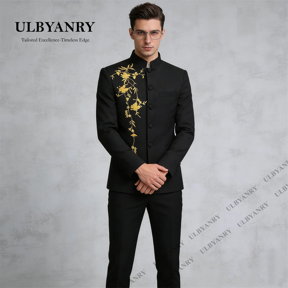 ULBYANRY Traditional Suit Set for Men, Stand Collar Single Row Suit, Wedding Groom Suits Men's Slim Fitting Tuxedo Jacket Pants
ULBYANRY Traditional Suit Set for Men, Stand Collar Single Row Suit, Wedding Groom Suits Men's Slim Fitting Tuxedo Jacket Pants