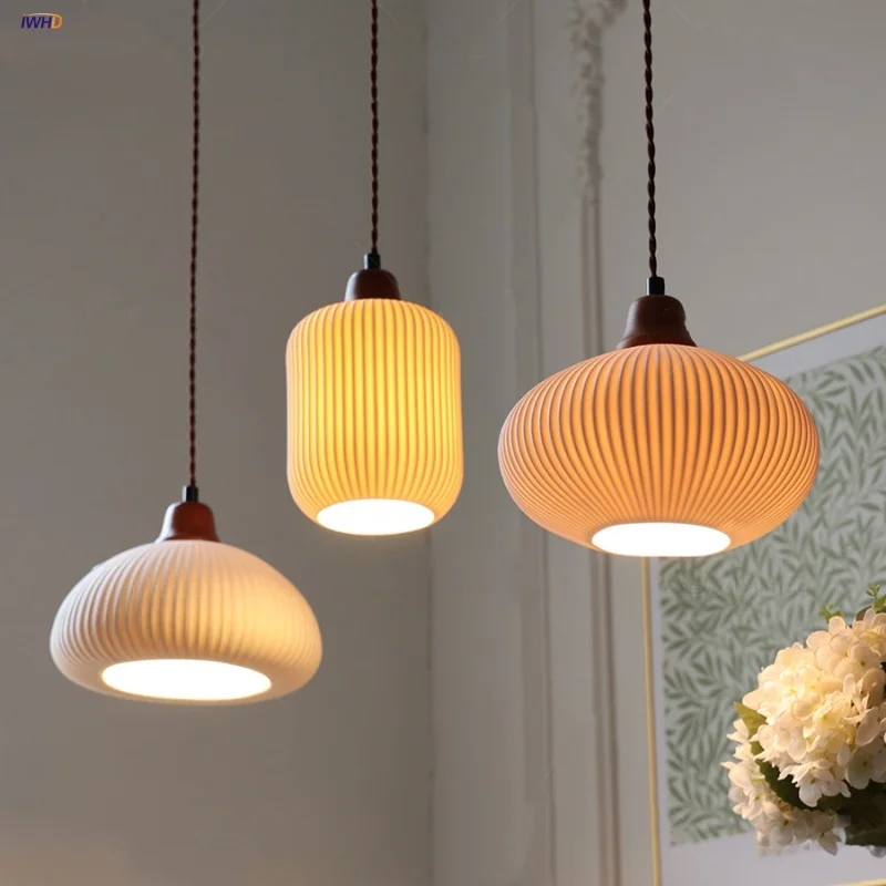 IWHD Ceramic Wood LED Pendant Lights Dining Room Bedroom Balcony Wire Adjustable Vintage Kitchen Light Fixtures Hanging Lamps
IWHD Ceramic Wood LED Pendant Lights Dining Room Bedroom Balcony Wire Adjustable Vintage Kitchen Light Fixtures Hanging Lamps