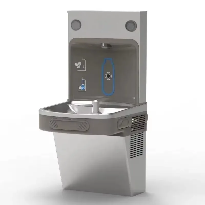 Public Stainless Steel Water Dispenser Water Cooling Dispenser Durable Outdoor Electric Silver Stand 
Public Stainless Steel Water Dispenser Water Cooling Dispenser Durable Outdoor Electric Silver Stand