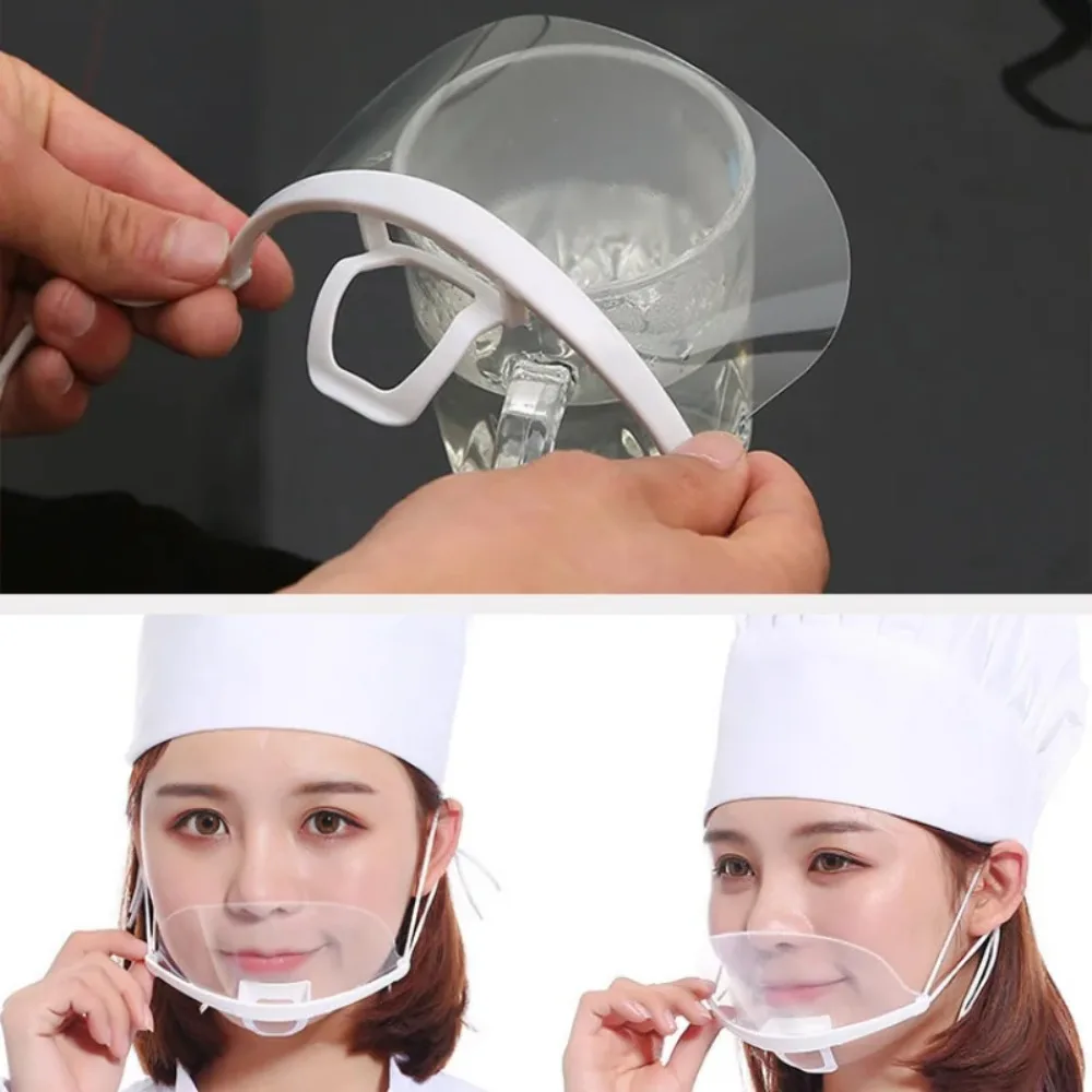 Hygienic Safety Catering Mask Anti-fog Plastic Splash Proof Mask Transparent Reusable Restaurant Mouth Mask Restaurant
Hygienic Safety Catering Mask Anti-fog Plastic Splash Proof Mask Transparent Reusable Restaurant Mouth Mask Restaurant
