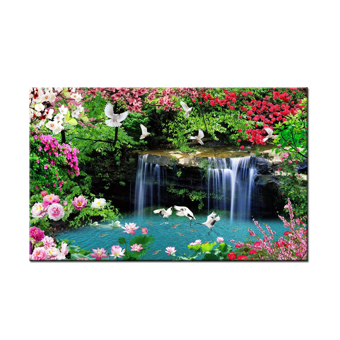 Wall Art Forest Waterfall Landscape Nature Flowers Canvas Print Painting HD Picture Living Room Home Decor
Wall Art Forest Waterfall Landscape Nature Flowers Canvas Print Painting HD Picture Living Room Home Decor