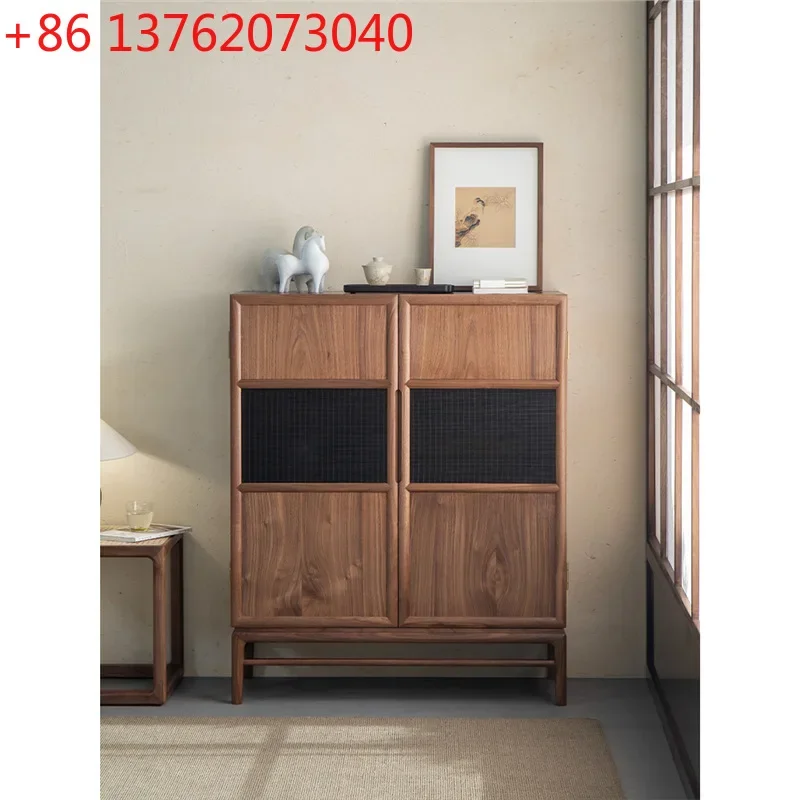 New Chinese black walnut foyer entrance cabinet solid wood dining side cabinet
New Chinese black walnut foyer entrance cabinet solid wood dining side cabinet