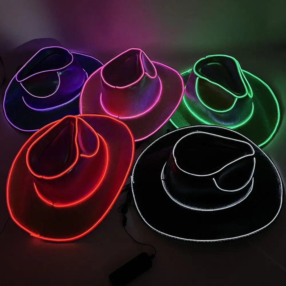 Pearlescent Neon Halloween Hats Colorful Cosplay Party Hats LED Luminous Cowboy Hat Cool Fashion Western Cowboy Hat Kids
Pearlescent Neon Halloween Hats Colorful Cosplay Party Hats LED Luminous Cowboy Hat Cool Fashion Western Cowboy Hat Kids