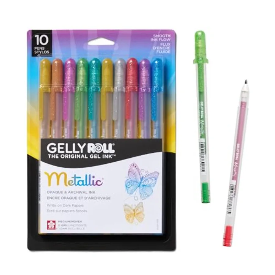 Gelly Roll Metallic Gel Pens - Pens For Scrapbook, Journals or Drawing - Art Gifts, Holiday Gifts and DIY Projects - Colored Me
Gelly Roll Metallic Gel Pens - Pens For Scrapbook, Journals or Drawing - Art Gifts, Holiday Gifts and DIY Projects - Colored Me