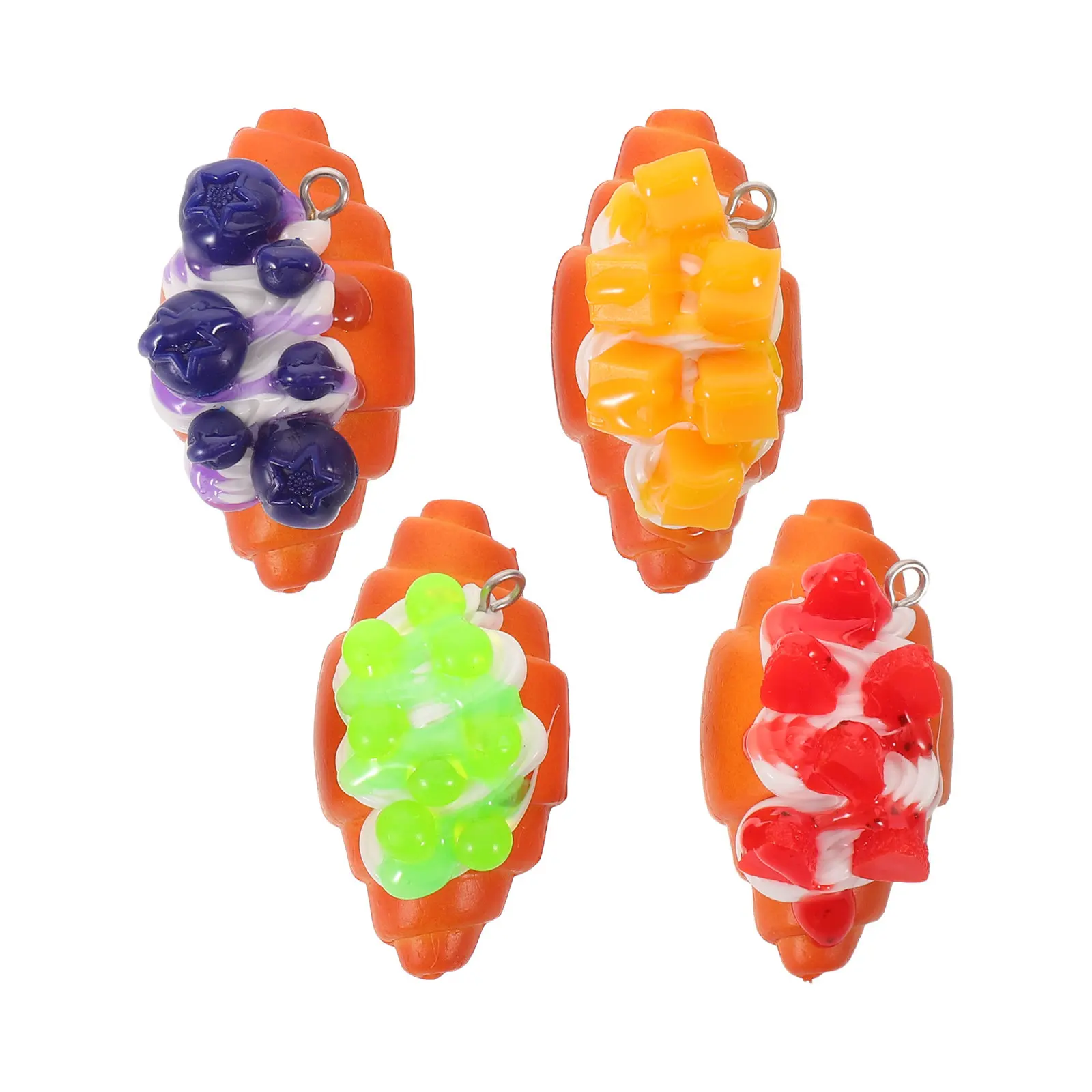 4Pcs Artificial Food Croissant Realistic Faux Bread for Bakery Shop Display Dessert Photography Fruit Topped Cream Decoration
4Pcs Artificial Food Croissant Realistic Faux Bread for Bakery Shop Display Dessert Photography Fruit Topped Cream Decoration