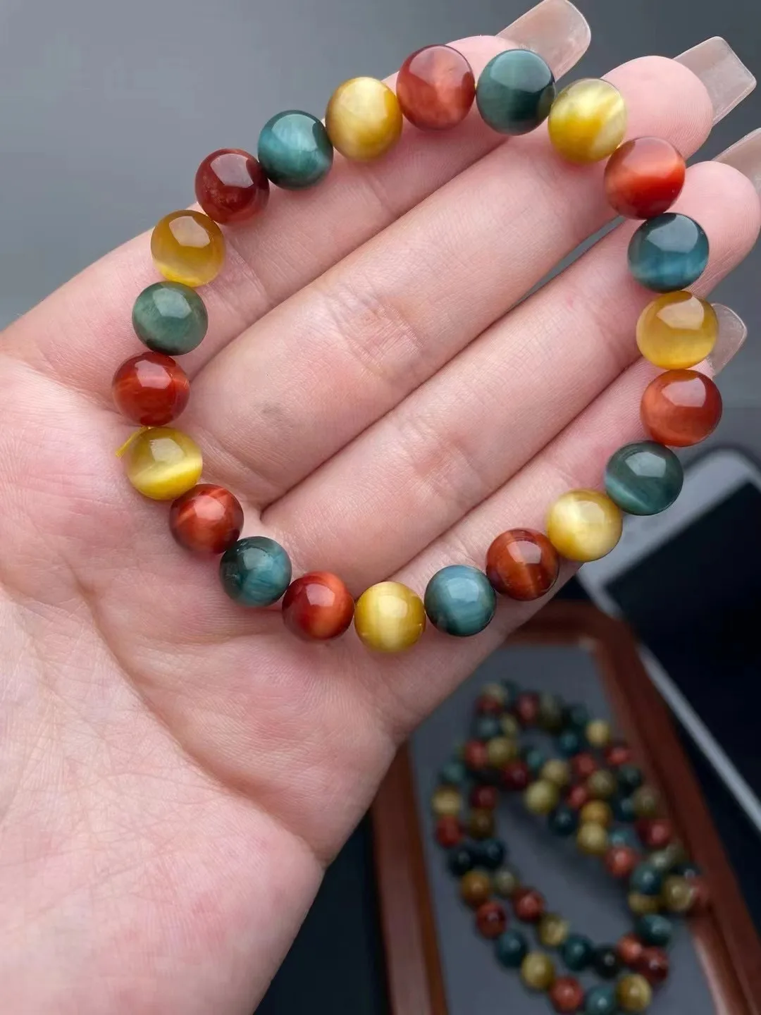 Unit One Bracelet 8mm Hot Wholesale Natural Rainnbow Tiger Eye Stone Crystal Healing Bead Bracelet Special For Jewelry Gift
Unit One Bracelet 8mm Hot Wholesale Natural Rainnbow Tiger Eye Stone Crystal Healing Bead Bracelet Special For Jewelry Gift