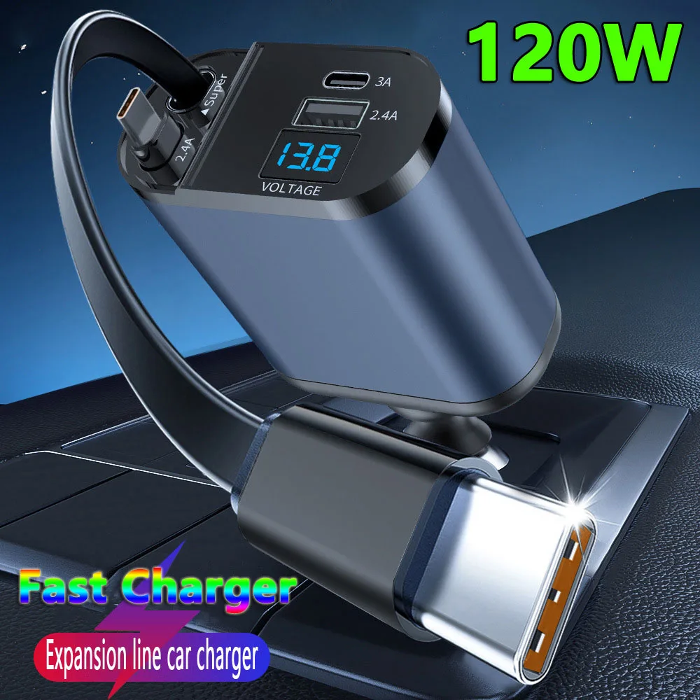 Car Charger Super Fast Charging Multifunctional Cigarette Lighter Telescopic Cable PD Fast Charging Mobile Phone Conversion Plug
Car Charger Super Fast Charging Multifunctional Cigarette Lighter Telescopic Cable PD Fast Charging Mobile Phone Conversion Plug
