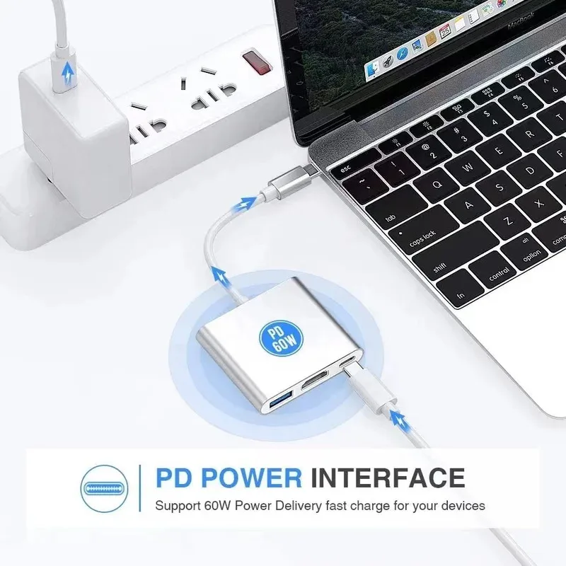 3-in-1 USB C Hub 100W Power USB 3.0 4K HDMI-compatible for MacBook Surface Chrome Steam Deck Stable USB 3.0 USB HUB Adapter
3-in-1 USB C Hub 100W Power USB 3.0 4K HDMI-compatible for MacBook Surface Chrome Steam Deck Stable USB 3.0 USB HUB Adapter