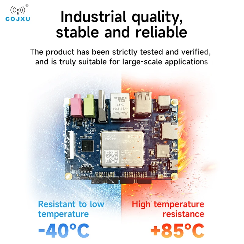 STM32MP135 Одноплатный компьютер Linux ARM A7 промышленного класса COJXU ECB10-135A5M5M-I 2,5′′ PICO-ITX Gigabit Ethernet Малый размер
STM32MP135 Одноплатный компьютер Linux ARM A7 промышленного класса COJXU ECB10-135A5M5M-I 2,5′′ PICO-ITX Gigabit Ethernet Малый размер
