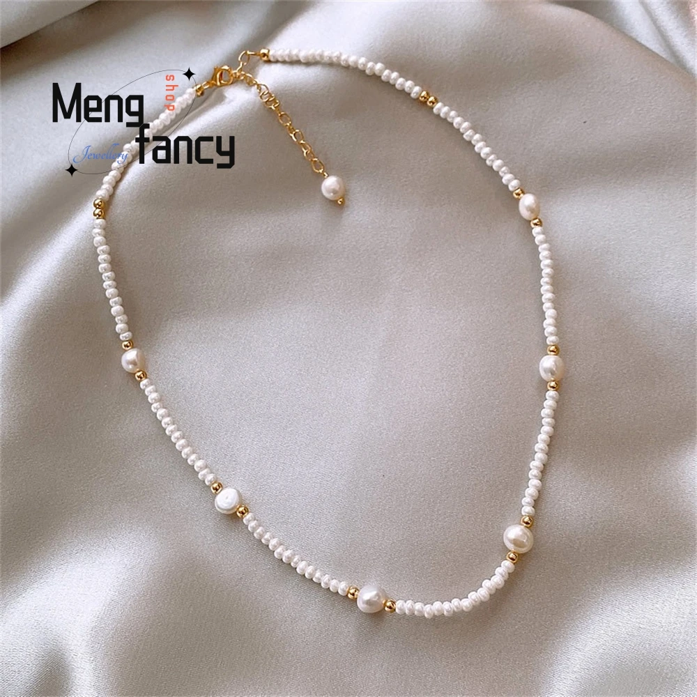 Titanium Steel Small Pearl Spliced Baroque Freshwater Pearl Necklace, A Feminine And Trendy Small Pearl Collarbone Chain Elegant
Titanium Steel Small Pearl Spliced Baroque Freshwater Pearl Necklace, A Feminine And Trendy Small Pearl Collarbone Chain Elegant