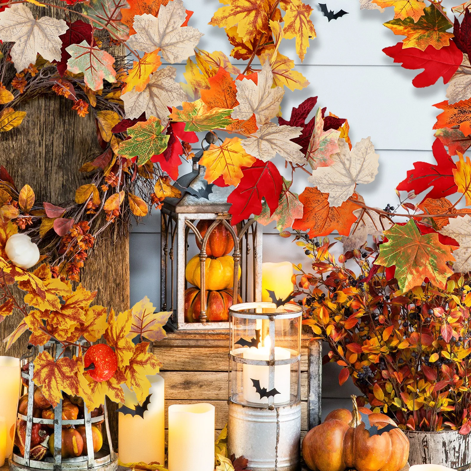 2pcs 5.74Ft Artificial Maple Leaf Vine Garland Faux Autumn Leaves Decor For Halloween Thanksgiving Fall Home Party Wedding
2pcs 5.74Ft Artificial Maple Leaf Vine Garland Faux Autumn Leaves Decor For Halloween Thanksgiving Fall Home Party Wedding