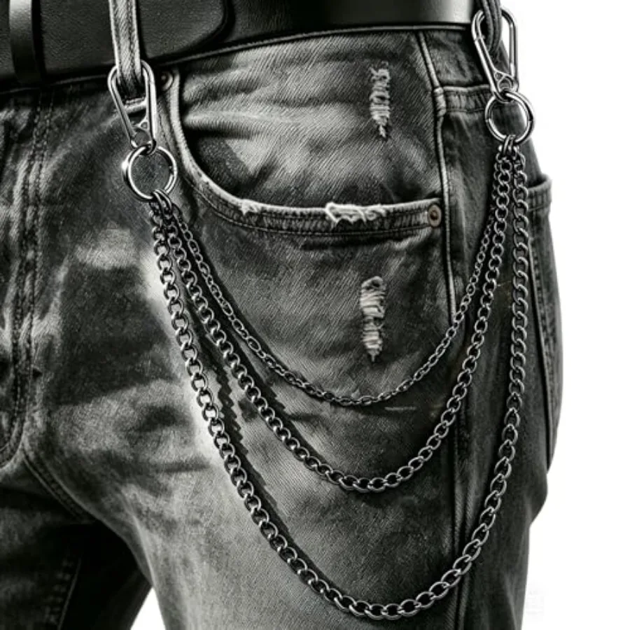 Multi-Layer Triple Layered Wallet Chain, Gothic Punk Hip Hop Pant Chain for Men Women Streetwear
Multi-Layer Triple Layered Wallet Chain, Gothic Punk Hip Hop Pant Chain for Men Women Streetwear