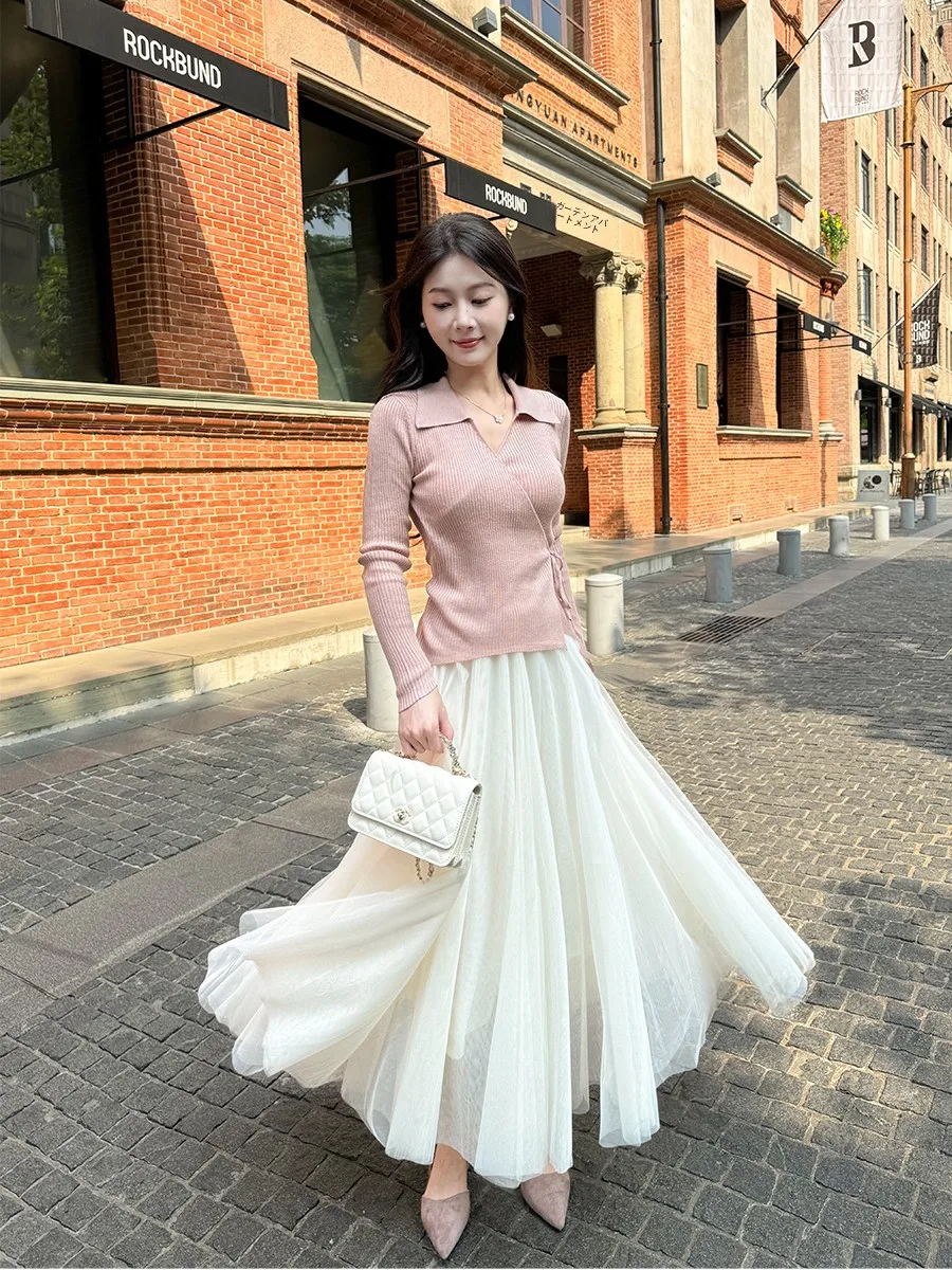 Ele White Lace f Skirt High Waist Elastic Fairy Skirt Wide Hem Long Skirt Korean Sle mid Waist A-Line Midi Skirt
Ele White Lace f Skirt High Waist Elastic Fairy Skirt Wide Hem Long Skirt Korean Sle mid Waist A-Line Midi Skirt