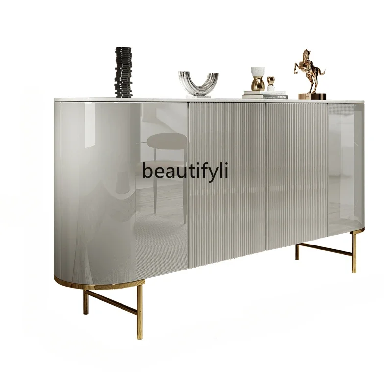 Italian light luxury modern minimalist side cabinet rock slab paint door hall decoration porch partition locker
Italian light luxury modern minimalist side cabinet rock slab paint door hall decoration porch partition locker