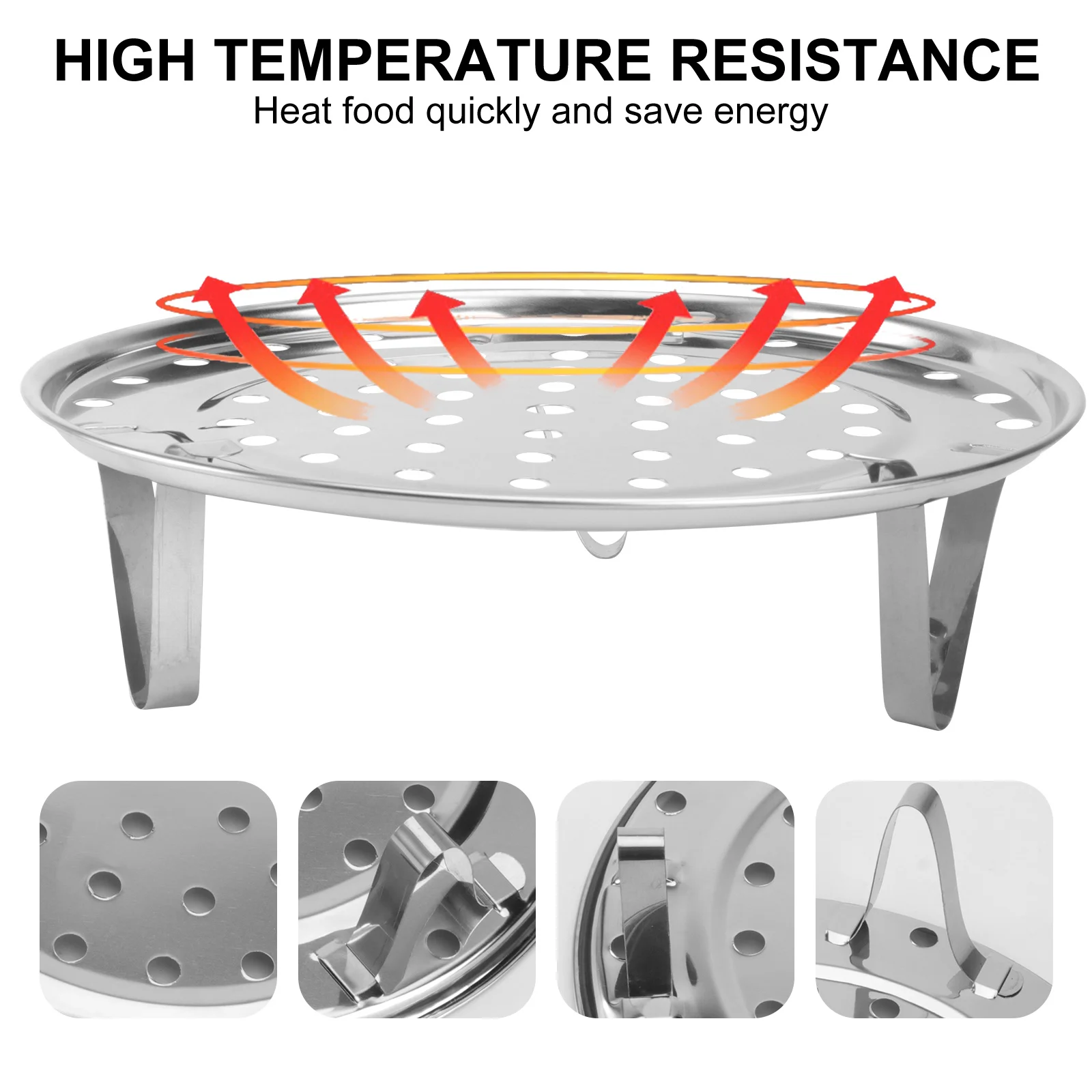 22Cm Three-Leg Stainless Steel Steamer Rack for Pots and Pans Heat-Resistant Kitchen Steaming Baking Roasting Accessory
22Cm Three-Leg Stainless Steel Steamer Rack for Pots and Pans Heat-Resistant Kitchen Steaming Baking Roasting Accessory