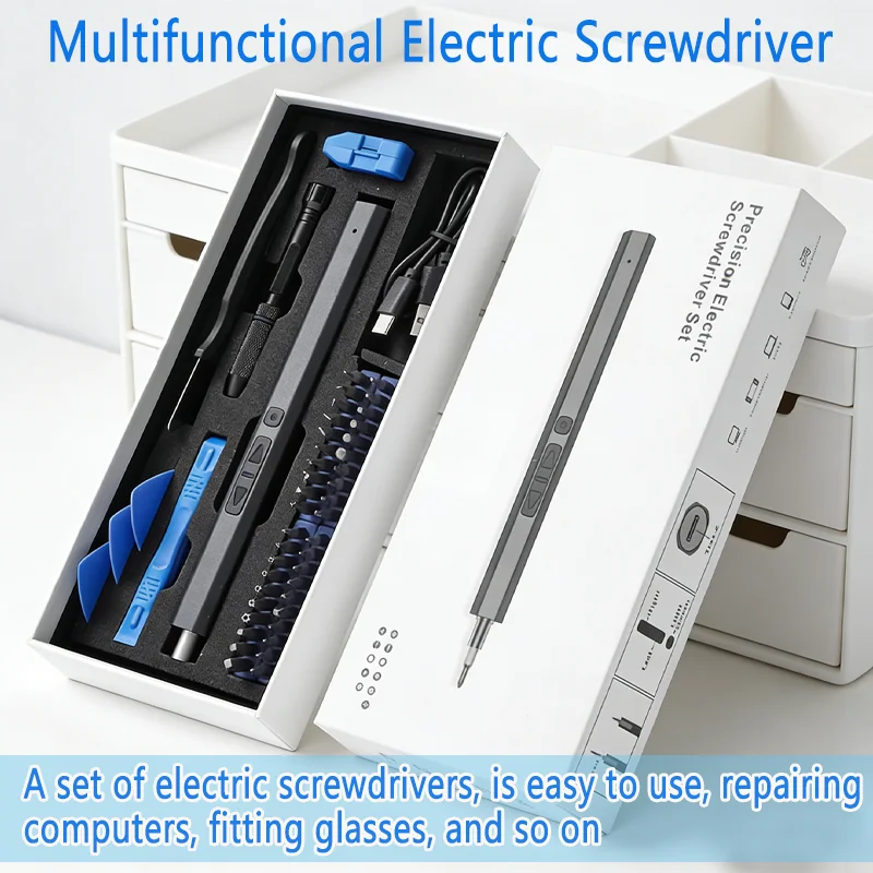 Cordless Electric Screwdriver Set 12/50 in 1 Precision Power Tool Magnetic Screw Driver Bit Fast Charging Repair Tool Kit
Cordless Electric Screwdriver Set 12/50 in 1 Precision Power Tool Magnetic Screw Driver Bit Fast Charging Repair Tool Kit
