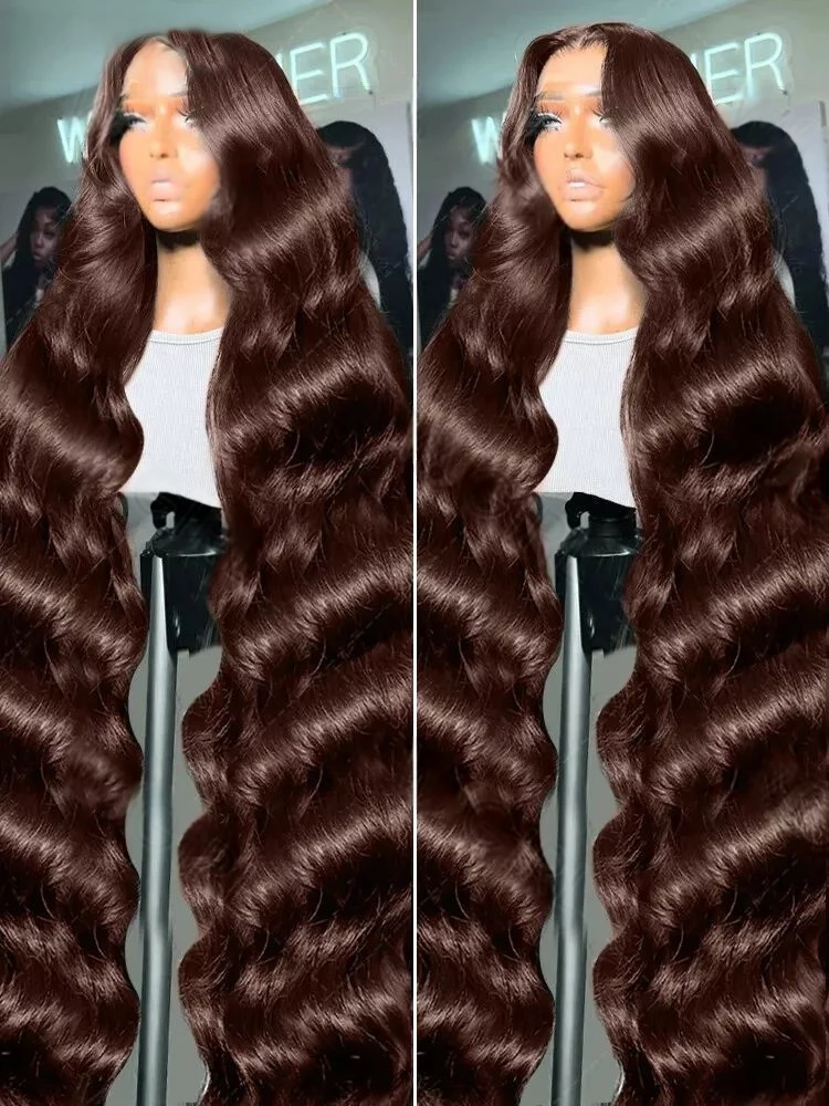 Chocolate Brown Body Wave 13x4 HD Transparent Lace Front Human Hair Wigs For Women Pre Plucked Remy Hair Brazilian 30 36 inch
Chocolate Brown Body Wave 13x4 HD Transparent Lace Front Human Hair Wigs For Women Pre Plucked Remy Hair Brazilian 30 36 inch