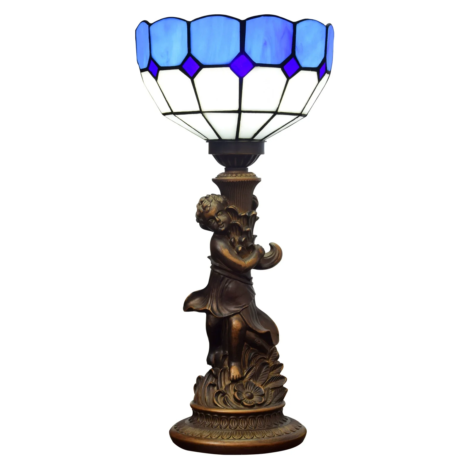 8inch 20cm Little Boy Base Vintage Blue Mediterranean Stained Glass Lampshade Restaurant Desk Lamp Bedroom Bedside Table Lamp
8inch 20cm Little Boy Base Vintage Blue Mediterranean Stained Glass Lampshade Restaurant Desk Lamp Bedroom Bedside Table Lamp