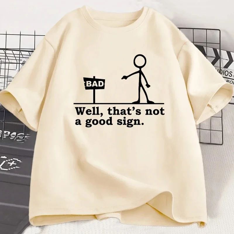 "This Is Not A Good Omen" Women's Funny Joke T-shirt, Black Humorous Print Casual Short-Sleeve T-Shirt Graphic T Shirts Y2K Top
"This Is Not A Good Omen" Women's Funny Joke T-shirt, Black Humorous Print Casual Short-Sleeve T-Shirt Graphic T Shirts Y2K Top