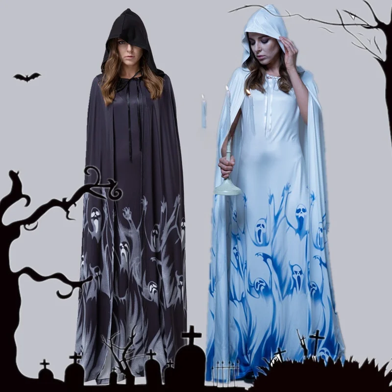 Halloween Adult Ghost Death God Costume Bleeding Robe Long Robe Terror Ghost Messenger Devil Witch Women's Outfit
Halloween Adult Ghost Death God Costume Bleeding Robe Long Robe Terror Ghost Messenger Devil Witch Women's Outfit