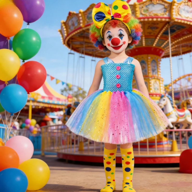 Halloween Christmas Costumes for Girls Joker Fancy Outfit Twinkle Circus Show Clothes for Kids Sparkly Circus Clown Tutu Dress
Halloween Christmas Costumes for Girls Joker Fancy Outfit Twinkle Circus Show Clothes for Kids Sparkly Circus Clown Tutu Dress