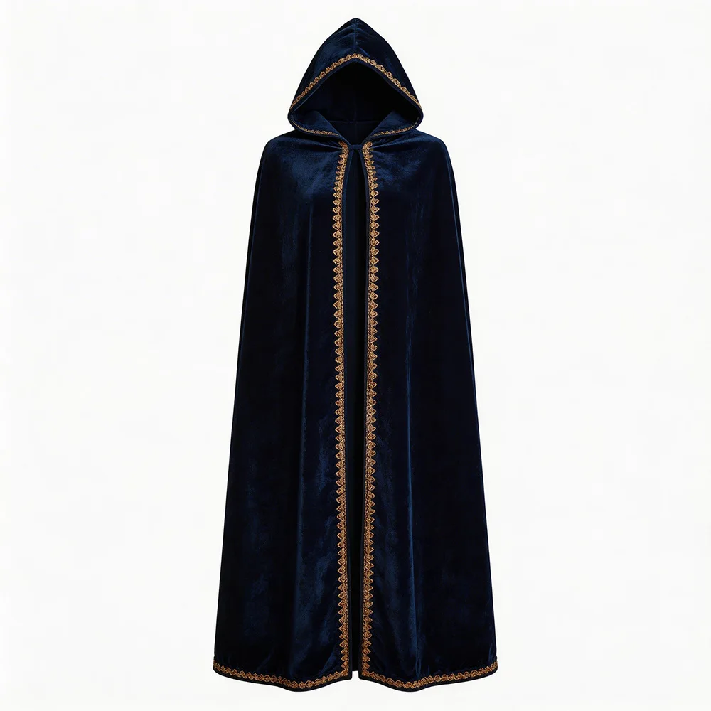 New Velvet Cloak Halloween Fairy Queen Renaissance Cosplay Medieval Robe Women's Ethnic Stage Costume Chinese Production
New Velvet Cloak Halloween Fairy Queen Renaissance Cosplay Medieval Robe Women's Ethnic Stage Costume Chinese Production