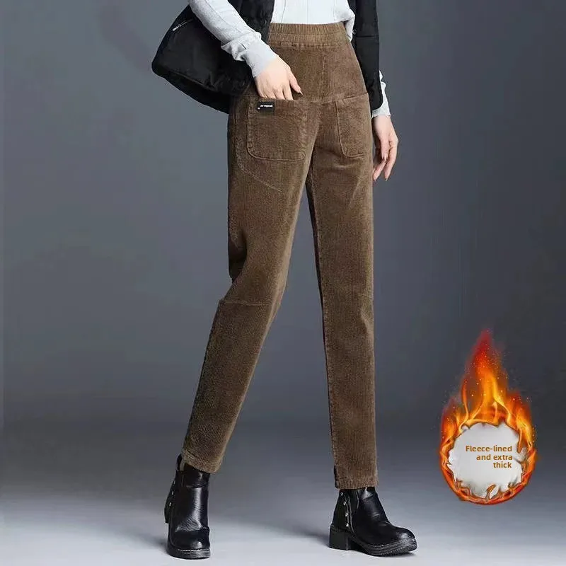 Corduroy Pants Women's Casual Autumn Winter Faion Carrot-aped Pants Polyester Material Comfortable Fit Ladies' Pants
Corduroy Pants Women's Casual Autumn Winter Faion Carrot-aped Pants Polyester Material Comfortable Fit Ladies' Pants
