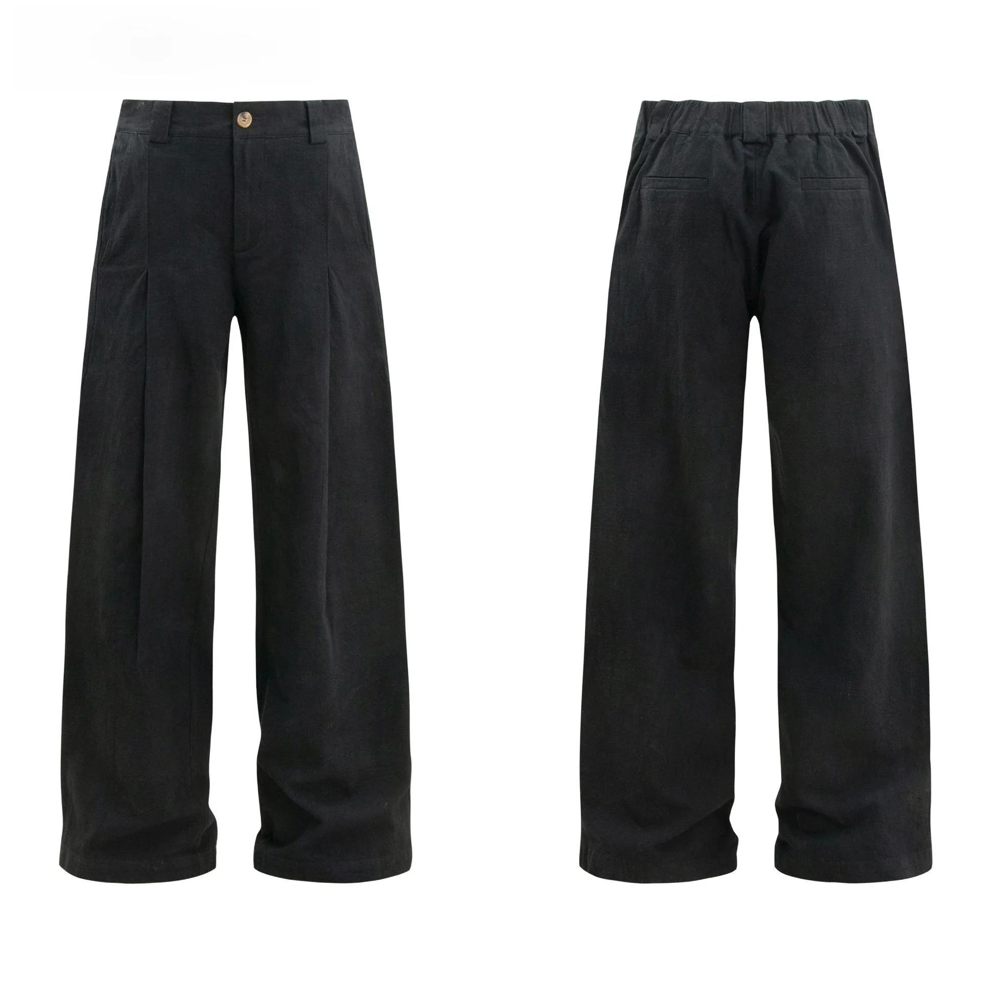 American Style Vintage Washed Pleated Straight Cotton Linen Men's Baggy Pants Casual Trousers Loose Fit mid Waist Spring Season
American Style Vintage Washed Pleated Straight Cotton Linen Men's Baggy Pants Casual Trousers Loose Fit mid Waist Spring Season