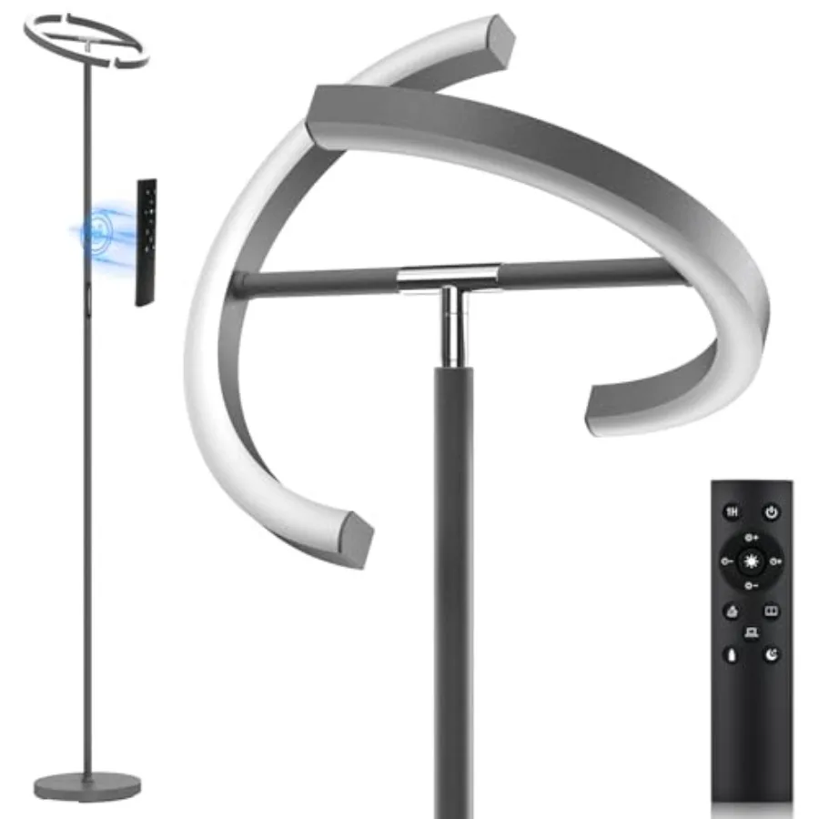 LED Floor Lamp - Rotatable Standing Lamp for Living Room Bedroom, 22W Dimmable Floor Readig Light with Touch/Remote Control, Mo
LED Floor Lamp - Rotatable Standing Lamp for Living Room Bedroom, 22W Dimmable Floor Readig Light with Touch/Remote Control, Mo