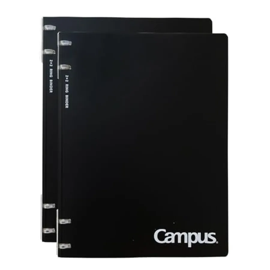 Campus Refillable Notebook, 2 Pack B5 2x2 Slim Ring Binder Notebook with Customizable Title Page, 40 Sheets Capacity. Suitable
Campus Refillable Notebook, 2 Pack B5 2x2 Slim Ring Binder Notebook with Customizable Title Page, 40 Sheets Capacity. Suitable