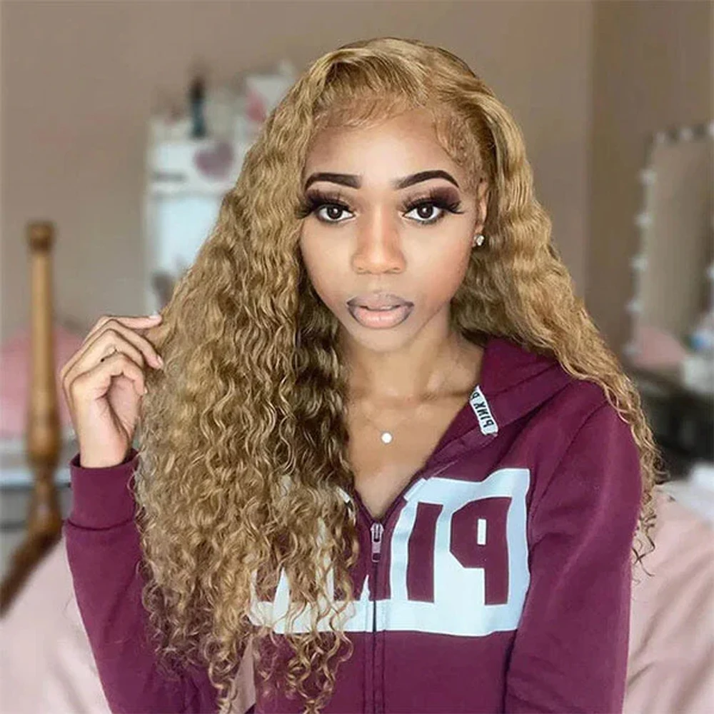Burmese Deep Wave 36 38 inch Honey Blonde 13x6 HD Lace Front Human Hair Wigs #27 Glueless 13x4 Curly Lace Frontal Wigs For Women
Burmese Deep Wave 36 38 inch Honey Blonde 13x6 HD Lace Front Human Hair Wigs #27 Glueless 13x4 Curly Lace Frontal Wigs For Women