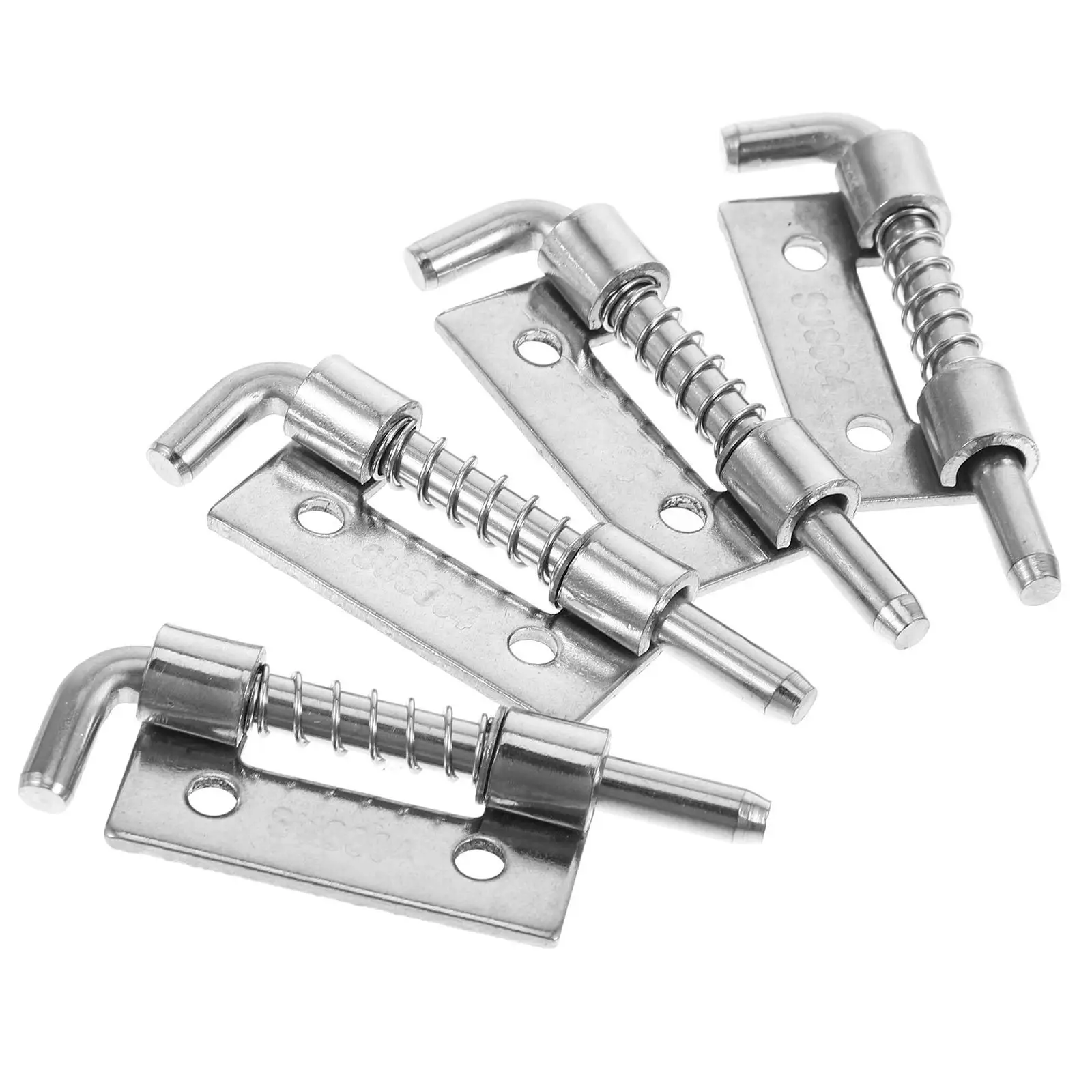 4 Pcs Stainless Steel Spring Latch Lock Hardware Cabinet Door Sliding Flat Pin Hinges Movable Bolt Long Barrel
4 Pcs Stainless Steel Spring Latch Lock Hardware Cabinet Door Sliding Flat Pin Hinges Movable Bolt Long Barrel