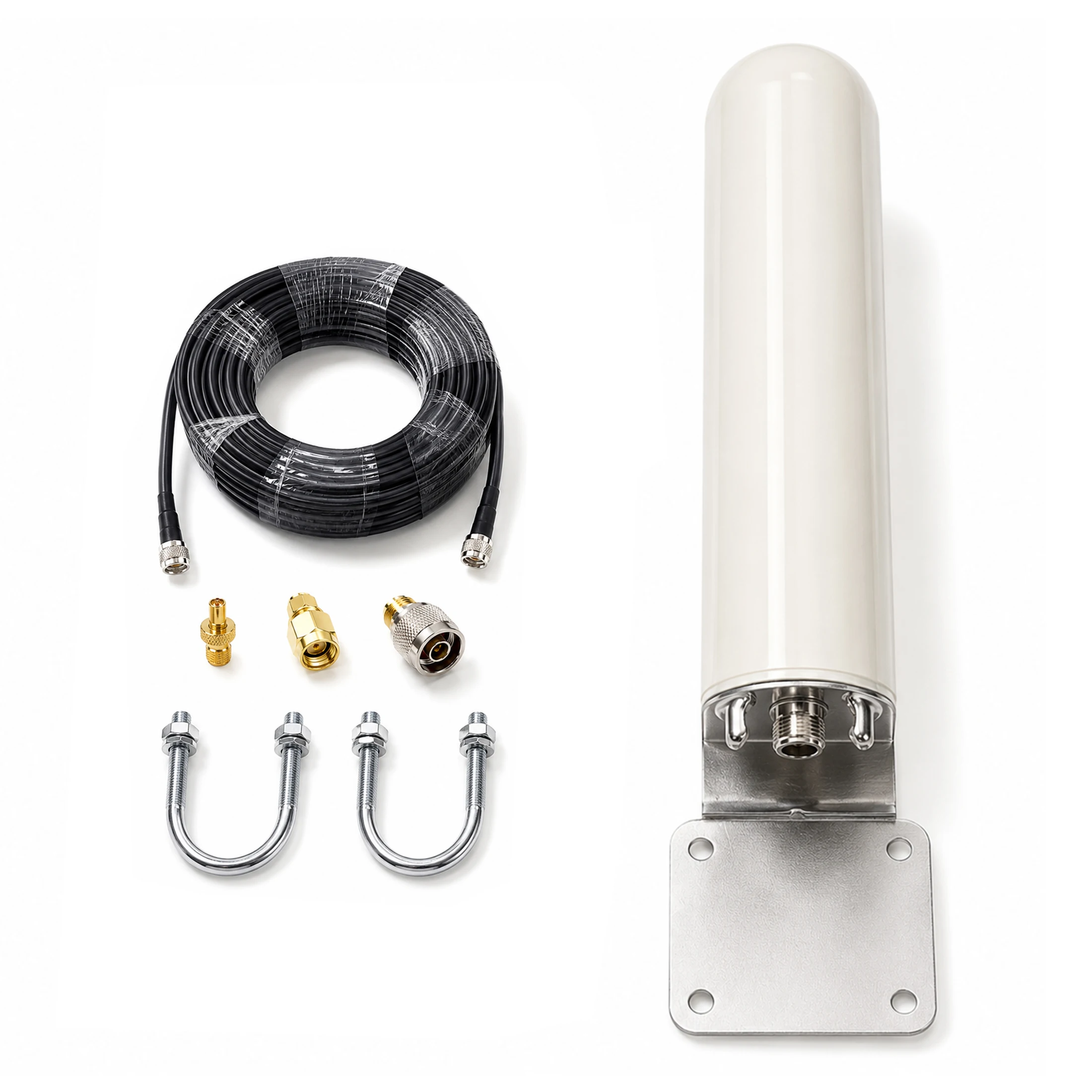 Outdoor 5G Omni 4G LTE Antenna for Signal Booster & Router 698-3800MHz 8dBi with 10meters Cable Supports All Carriers
Outdoor 5G Omni 4G LTE Antenna for Signal Booster & Router 698-3800MHz 8dBi with 10meters Cable Supports All Carriers
